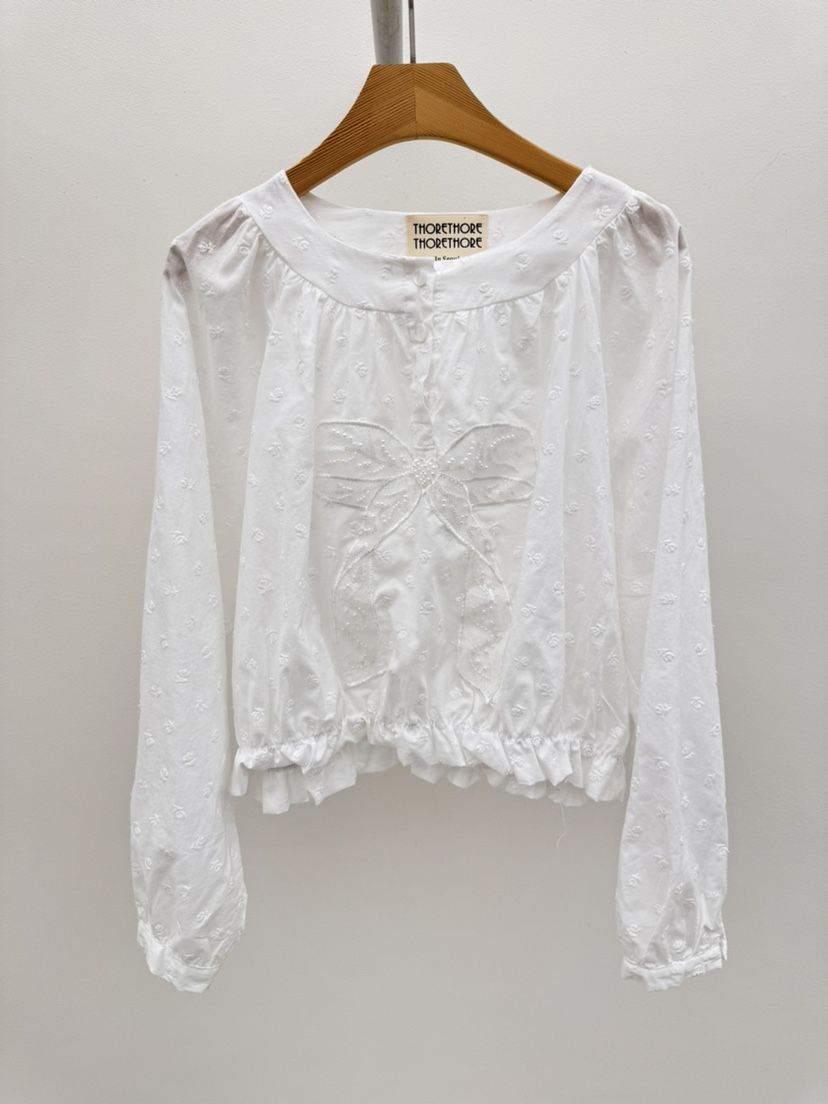 THORE韓國東大門代購女士新款職業推薦休閑人氣襯衫蕾絲衫THORE襯衫/蕾絲衫