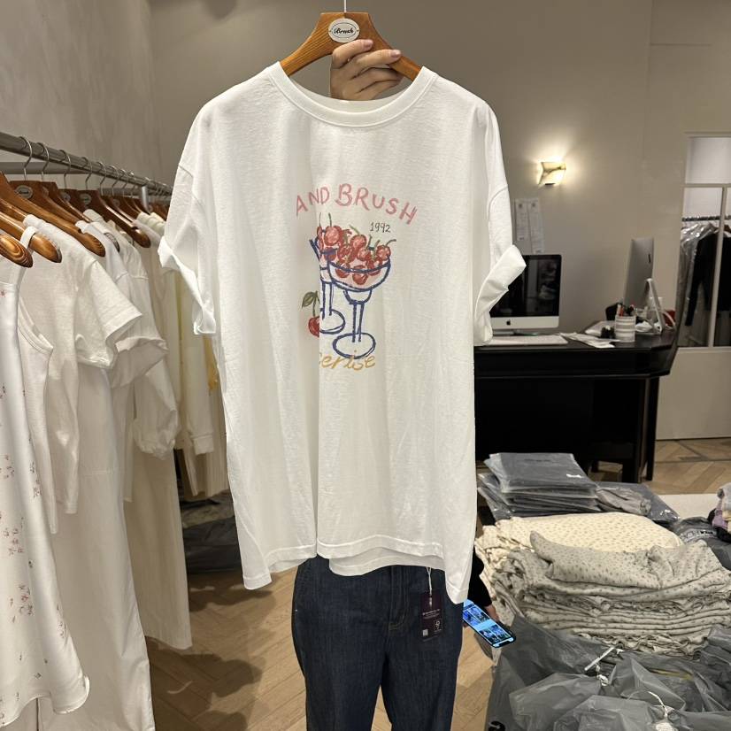 BRUSH-P/MULETTE東大門直郵女士新款26春夏真品休閑T恤BRUSH-P/MULETTET恤