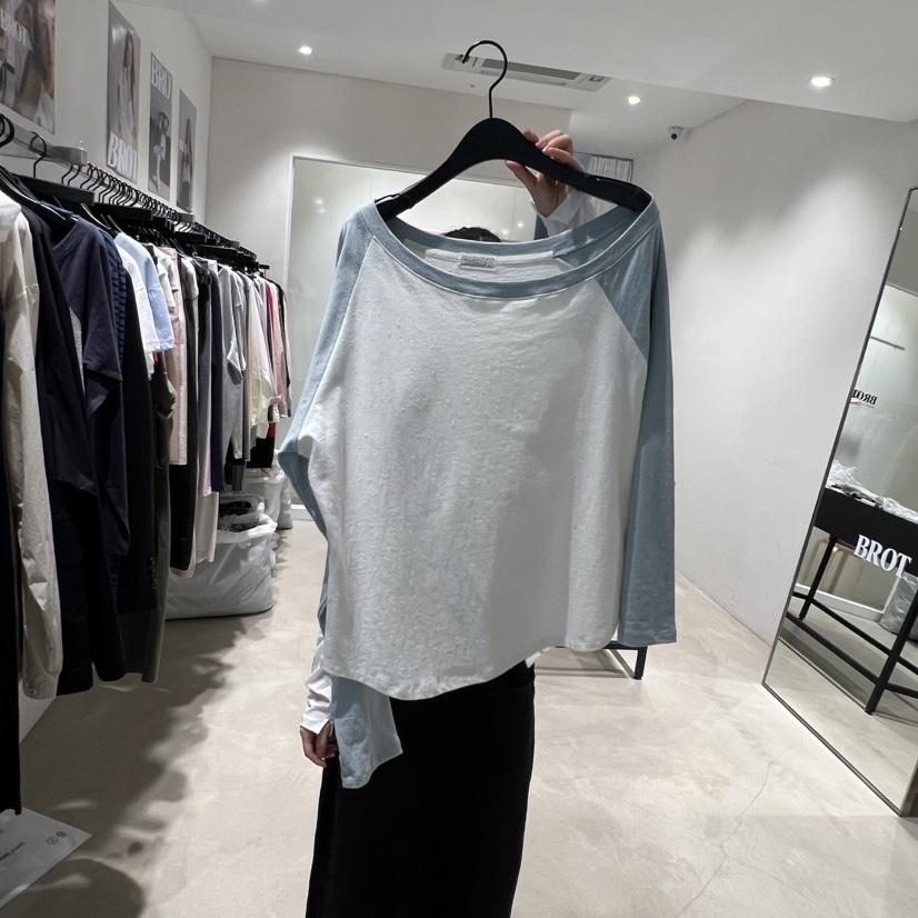 BROT韓國代購女裝新款職業26春夏熱賣時尚推薦休閑長袖T恤BROT長袖T恤