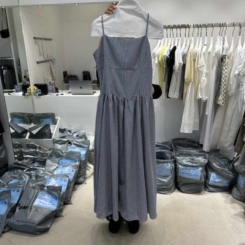 RICH SISTER韓國代購女士新款休閑熱賣職業人氣連衣裙格子RICH SISTER連衣裙