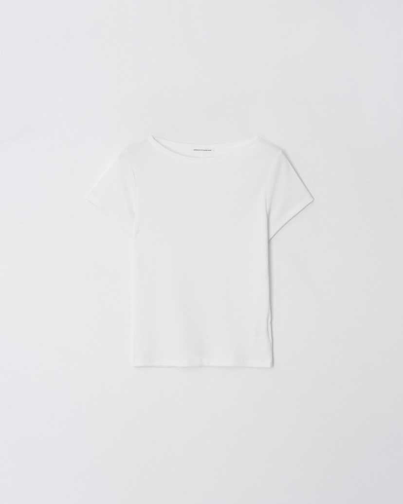 UNDERSTANDING韓國東大門代購女裝新款推薦休閑T恤船領羅紋UNDERSTANDINGT恤