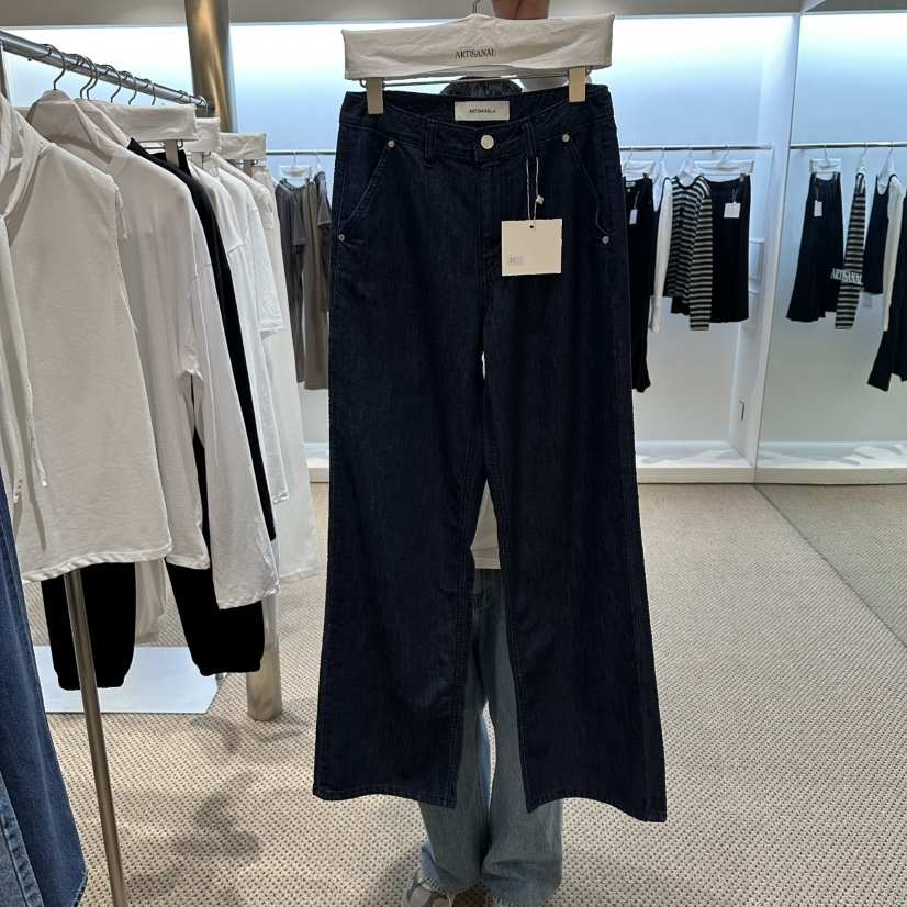ARTISANAL韓國代購女士新款休閑時尚人氣職業推薦牛仔褲海軍ARTISANAL牛仔褲