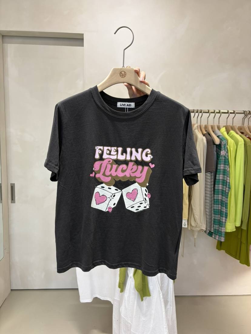 LIVE AID-P韓國代購女士新品26春夏推薦職業熱賣休閑T恤LIVE AID-PT恤