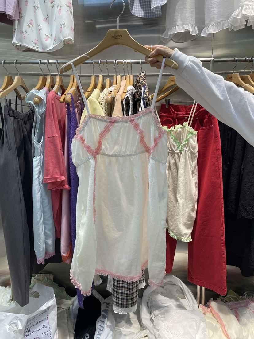 MENDL S韓國東大門直郵女士新款熱賣26春夏，26夏季吊帶背心紗布MENDL S吊帶/背心