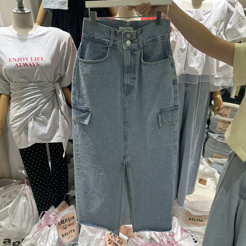 BELITA-L韓國東大門代購女裝新款時尚休閑人氣長裙工裝褲BELITA-L長裙