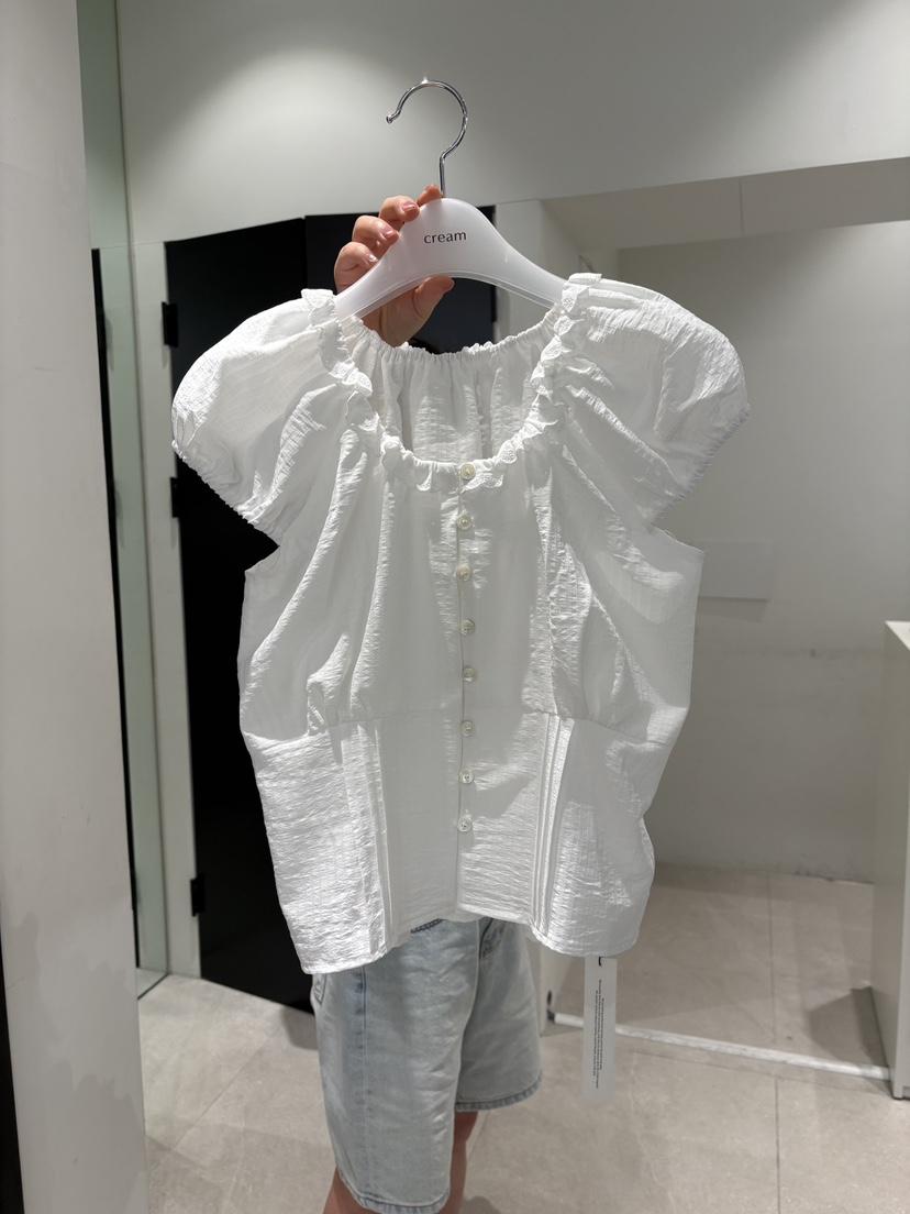 CREAM-P韓國直郵實拍女士新款熱賣職業時尚推薦襯衫蕾絲衫CREAM-P襯衫/蕾絲衫