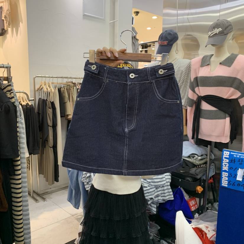 BLACK BABI韓國直郵實拍女裝新品時尚職業人氣休閑26春夏，26夏季短裙BLACK BABI短裙