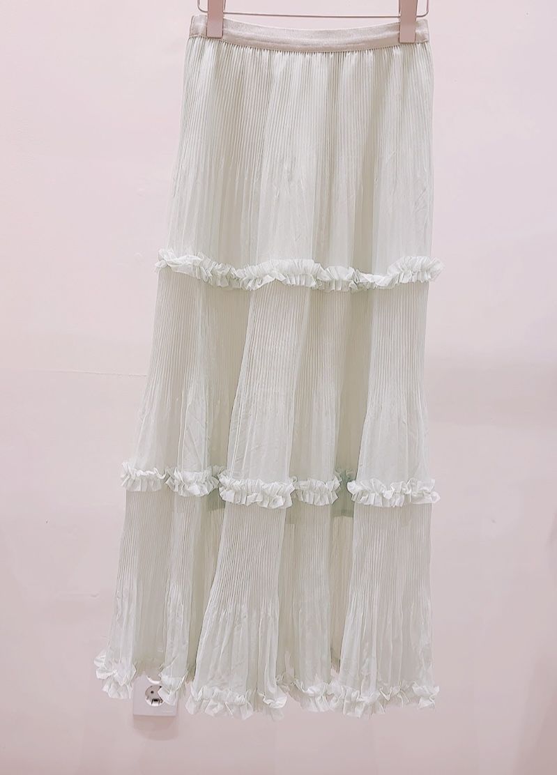 AWESOME-P韓國直郵女士新品熱賣休閑職業人氣推薦長裙褶裥AWESOME-P長裙