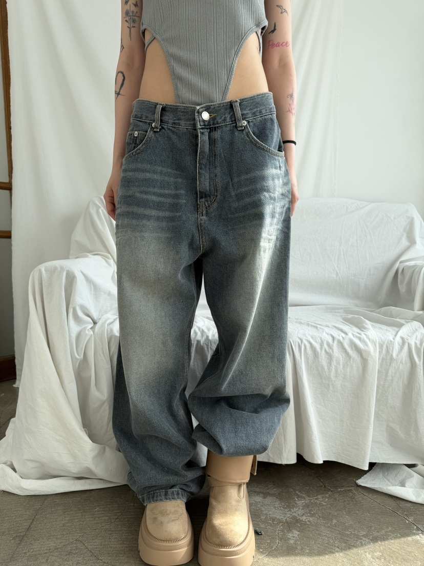 SEEOT韓國直郵女士新品人氣職業時尚26春夏，26夏季牛仔褲男女同款SEEOT牛仔褲