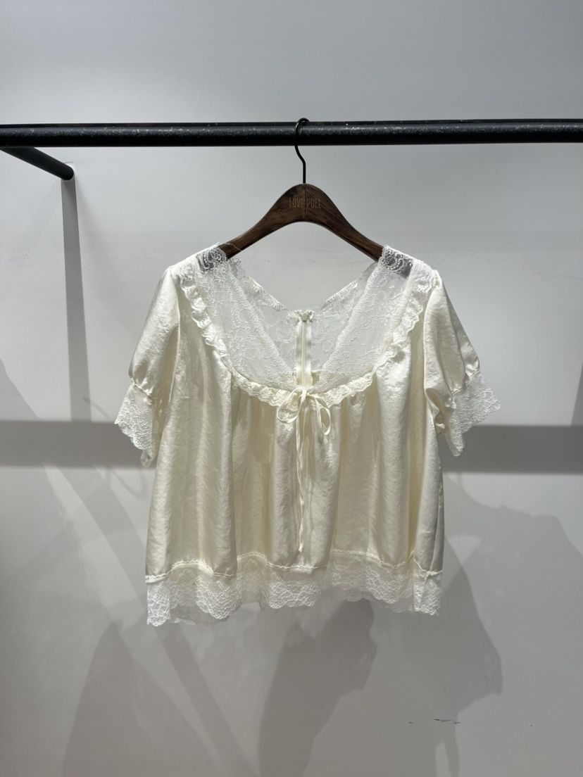 LOVE PULL東大門實拍韓國女士新品人氣時尚休閑襯衫蕾絲衫LOVE PULL襯衫/蕾絲衫