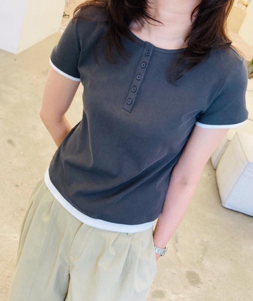 GLAD SOME韓國東大門代購女士新品時尚熱賣休閑職業T恤紐扣GLAD SOMET恤