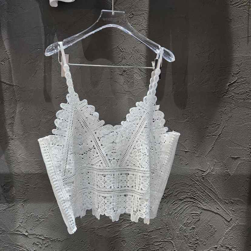 BLACK RIBBON-A韓國直郵女士新款休閑吊帶背心手工蕾絲BLACK RIBBON-A吊帶/背心