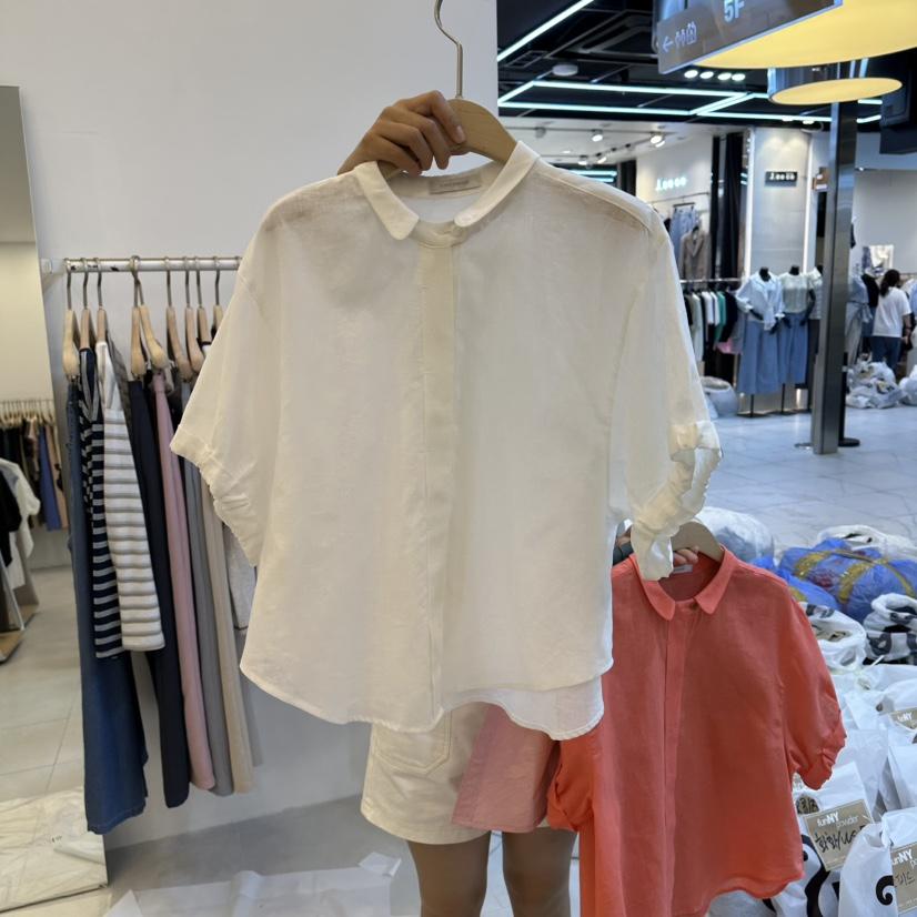 FUNNY POWDER韓國直郵實拍女裝新品熱賣時尚職業襯衫蕾絲衫THE FUNNY襯衫/蕾絲衫