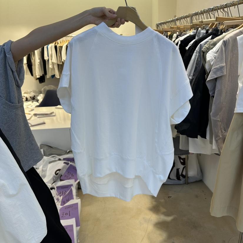 EYEFUL-Q韓國直郵女士新款休閑時尚熱賣職業推薦T恤褶裥eyefulT恤