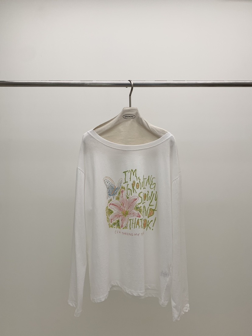 ONE MONE韓國直郵實拍女士新款職業推薦人氣時尚長袖T恤ONE MONE長袖T恤