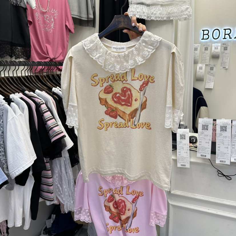 BORA BORA韓國直郵女裝新款職業26春夏，26夏季推薦休閑T恤BORA BORAT恤