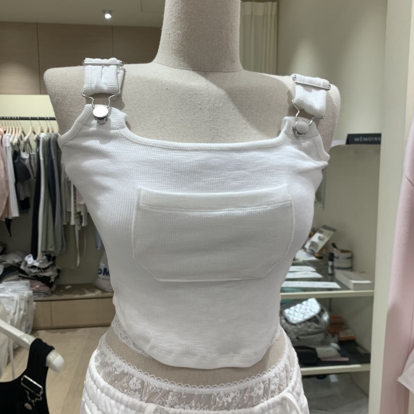 MEMOIRE韓國東大門代購女士新品職業26春夏，26夏季吊帶背心羅紋MEMOIRE吊帶/背心