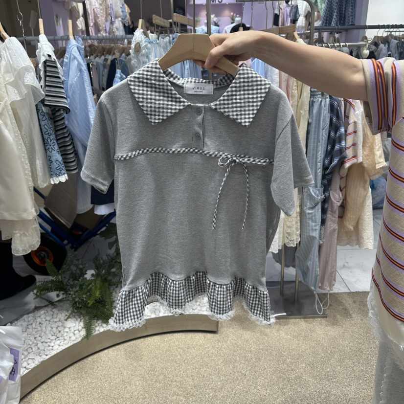 VIRUS東大門實拍女裝新款職業時尚人氣26春夏休閑熱賣T恤VIRUST恤