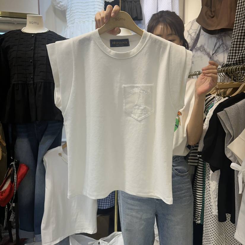 BUTTU/10 OCLOCK韓國直郵實拍女裝新品休閑吊帶背心雙層BUTTU/10 OCLOCK吊帶/背心