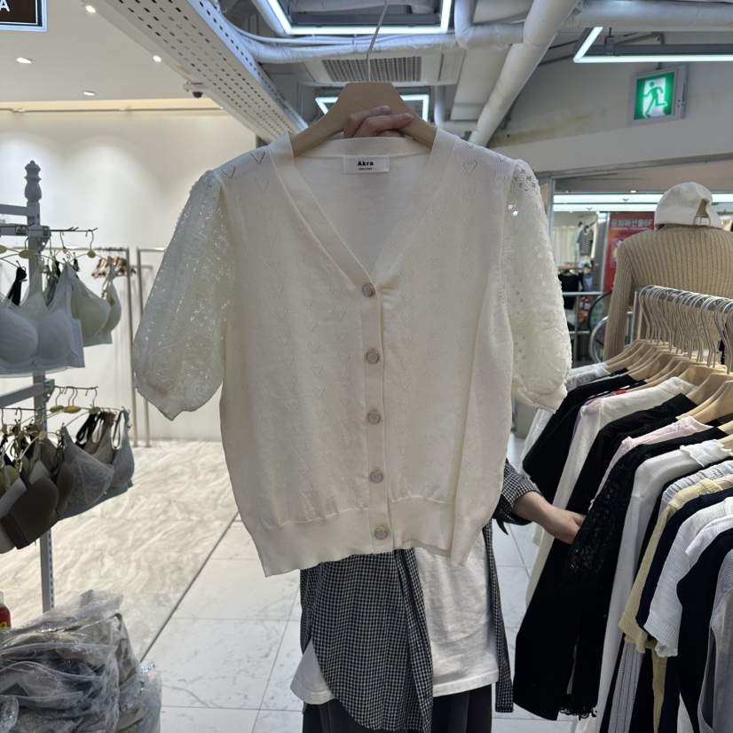 AKRA BY ART韓國直郵女裝新品休閑時尚26夏季針織衫開衫AKRA BY ART針織衫