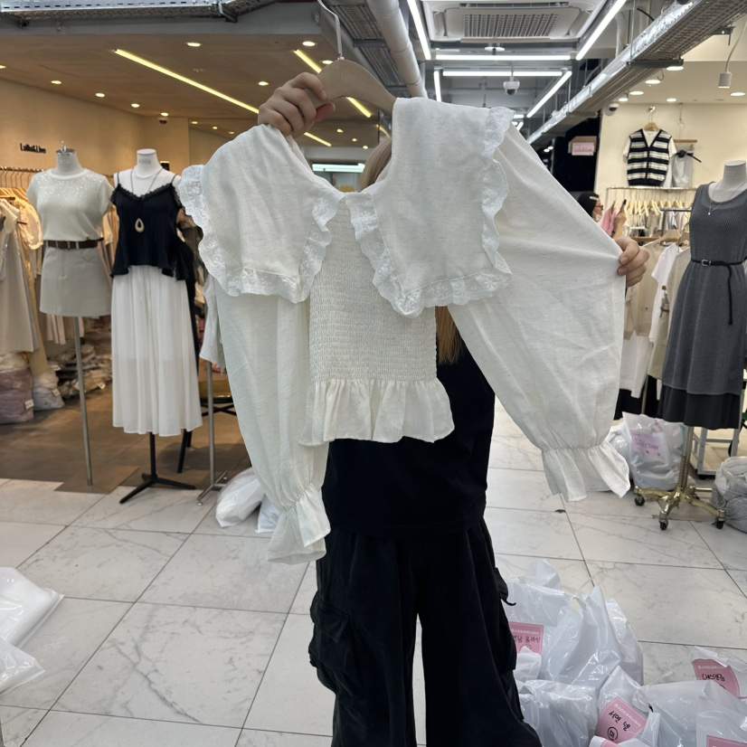 SAGE BRUSH東大門實拍韓國女士新款熱賣休閑時尚襯衫蕾絲衫SAGE BRUSH襯衫/蕾絲衫