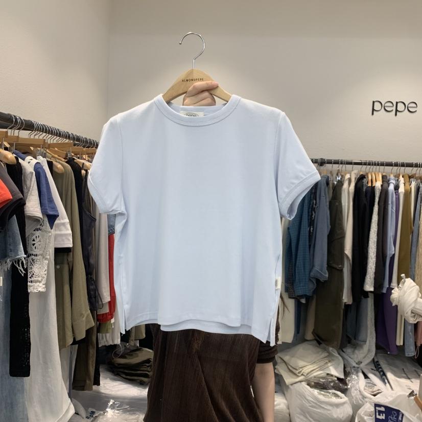 ALMOND PEPE韓國直郵實拍女裝新款職業推薦休閑26春夏T恤ALMOND PEPET恤