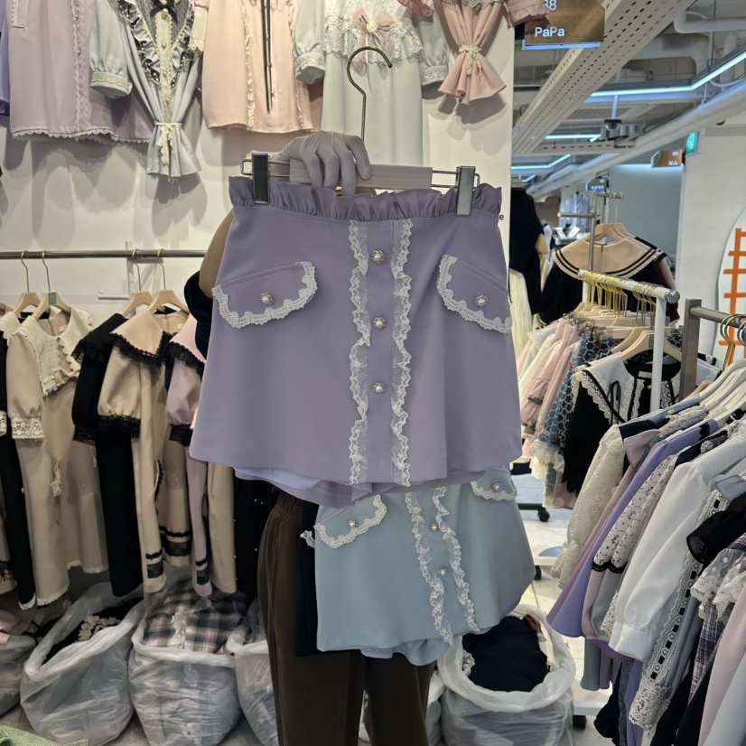 PAPA韓國代購女士新品休閑人氣26春夏時尚職業26夏季短褲Papaine/HALMADE短褲