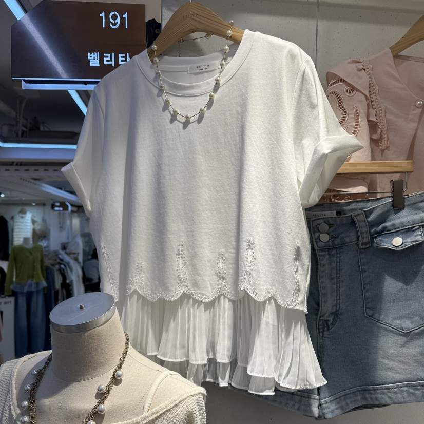 BELITA韓國直郵女裝新款熱賣26夏季休閑時尚推薦襯衫蕾絲衫BELITA襯衫/蕾絲衫