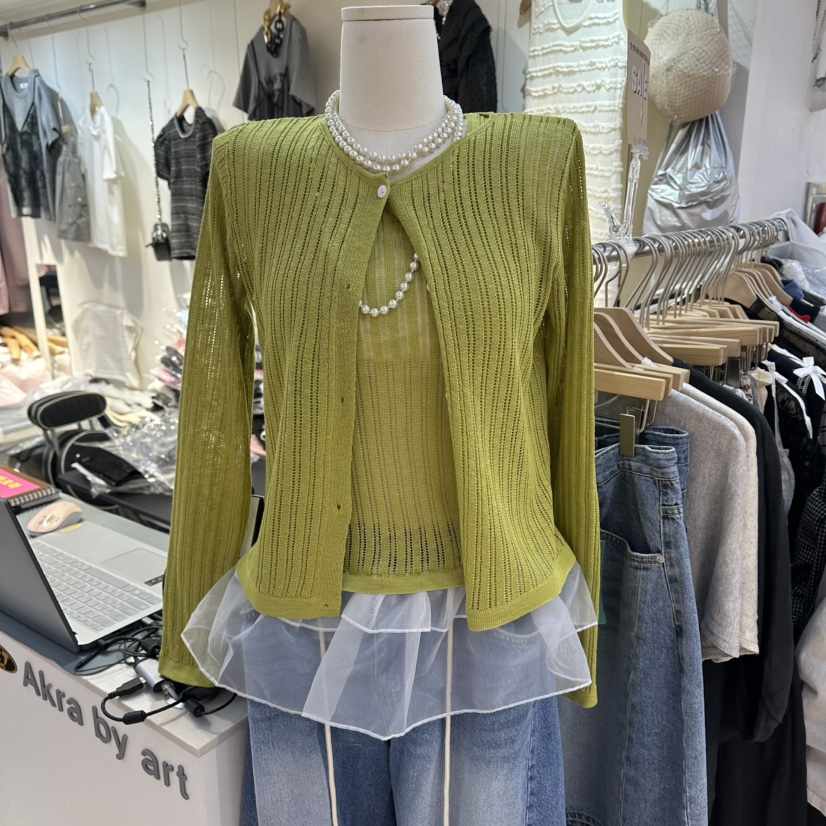 AKRA BY ART韓國直郵實拍女士新款職業休閑套裝羊毛衫開襟AKRA BY ART套裝