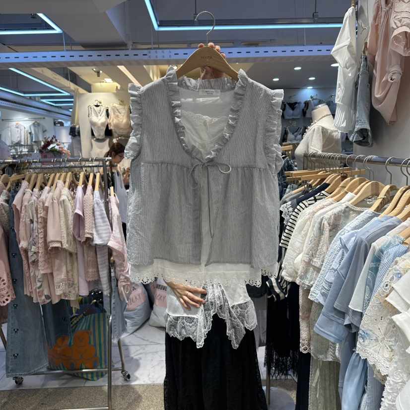 BELITA韓國東大門代購女士新款推薦26夏季26春夏襯衫蕾絲衫BELITA襯衫/蕾絲衫