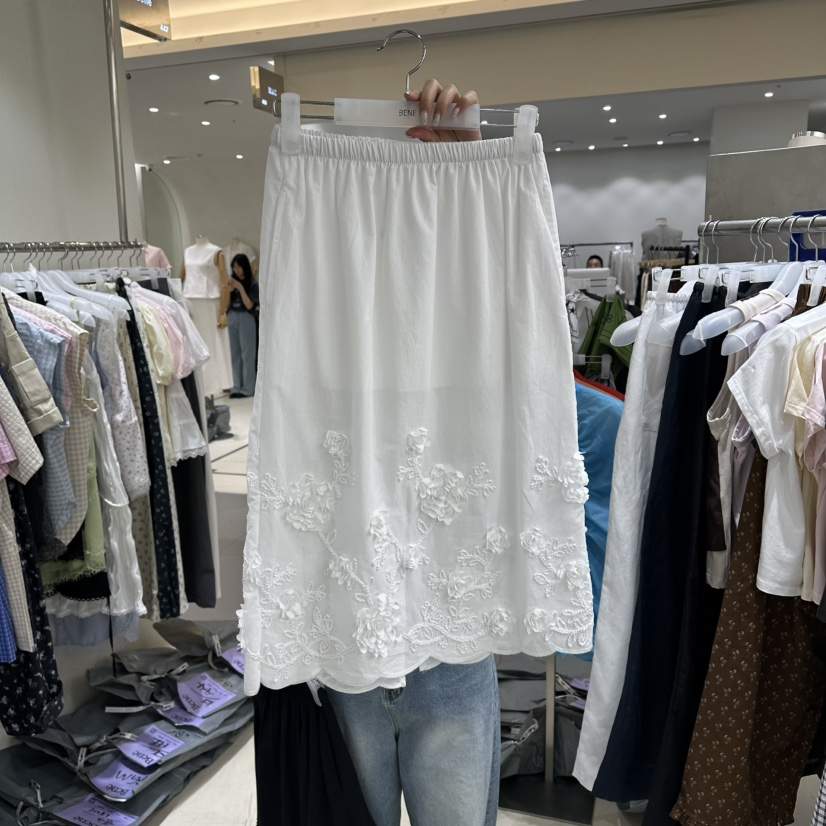 BENE韓國直郵女士新款人氣職業真品時尚半身裙中短裙刺繡BENE半身裙/中短裙