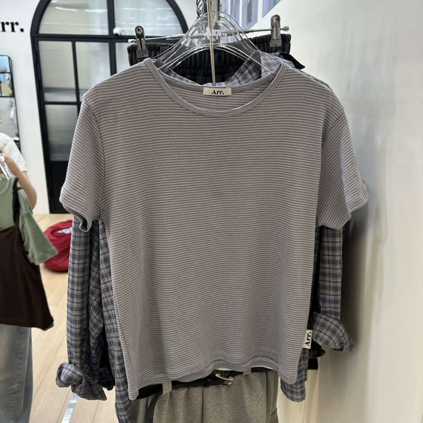 ARR韓國代購女士新款26春夏時尚休閑人氣真品職業熱賣T恤ARRT恤