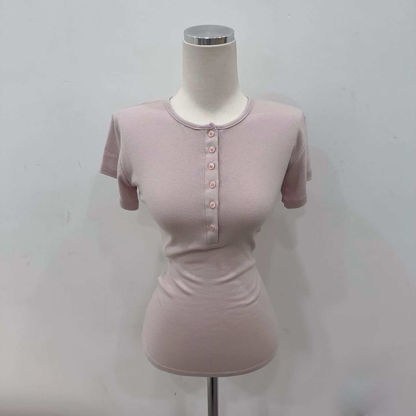 ISABELLA韓國代購女士新款推薦26春夏熱賣休閑人氣T恤紐扣ISABELLAT恤