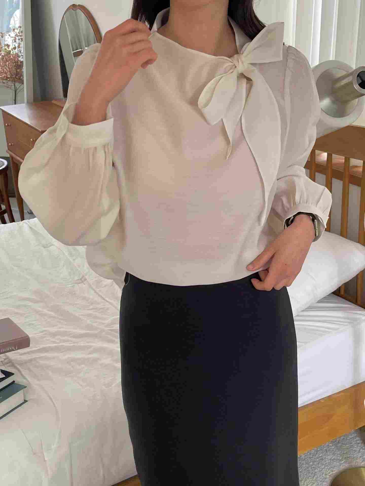 L.REWIND東大門代購女裝新款真品熱賣26春夏休閑襯衫蕾絲衫L.REWIND襯衫/蕾絲衫