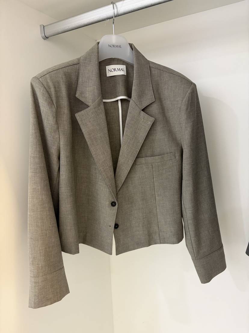 NORMAL東大門代購女士新品休閑推薦人氣真品夾克短款亞麻NORMAL夾克