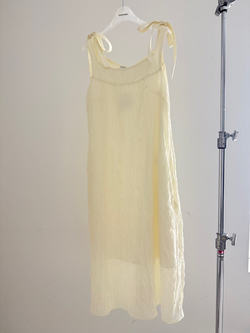 CM韓國直郵女裝新款26春夏人氣熱賣休閑26夏季連衣裙絲帶CM_centimeter連衣裙