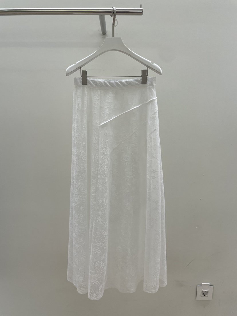 PEBBLE韓國直郵女士新款26春夏人氣時尚熱賣休閑長裙蕾絲PEBBLE長裙