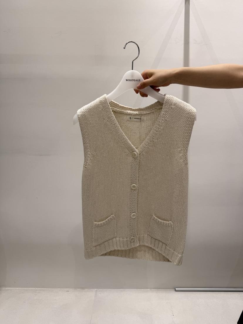 WOOD SAGE韓國東大門直郵女裝新款時尚26夏季馬甲口袋亞麻WOOD SAGE馬甲