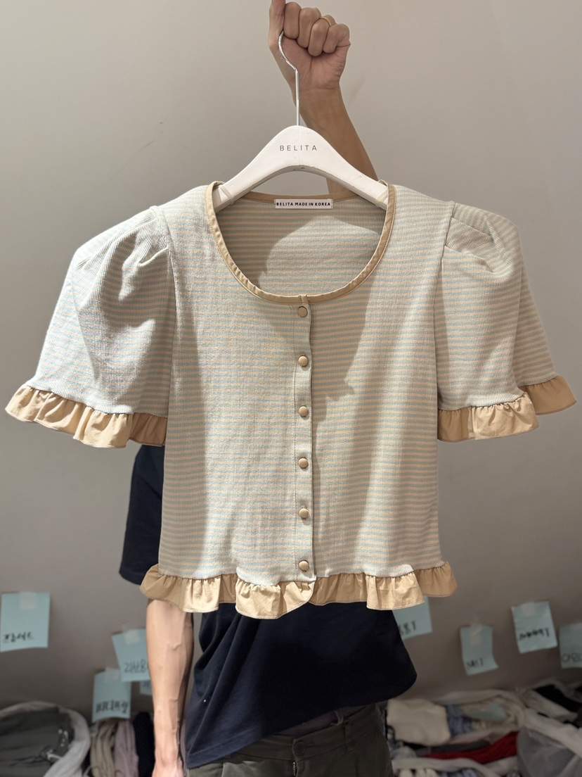 BELITA-L韓國東大門直郵女士新品人氣時尚襯衫蕾絲衫開衫BELITA-L襯衫/蕾絲衫