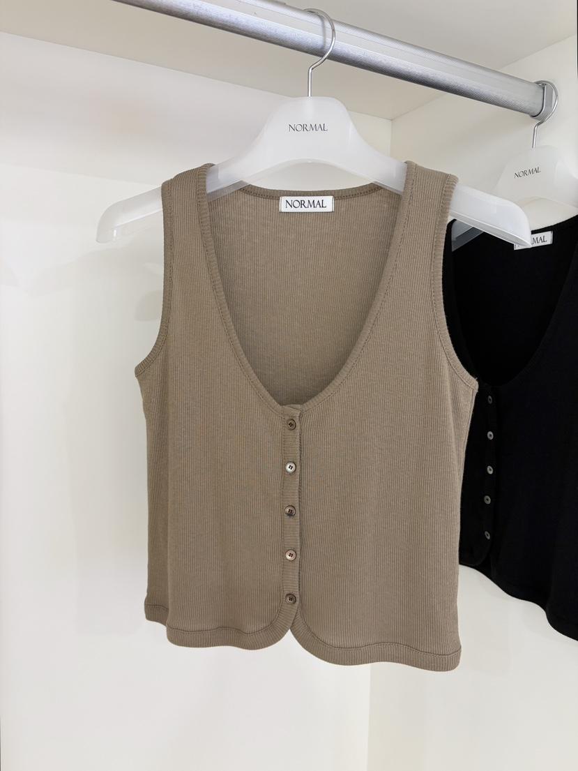 NORMAL韓國東大門代購女士新款職業休閑人氣吊帶背心紐扣NORMAL吊帶/背心