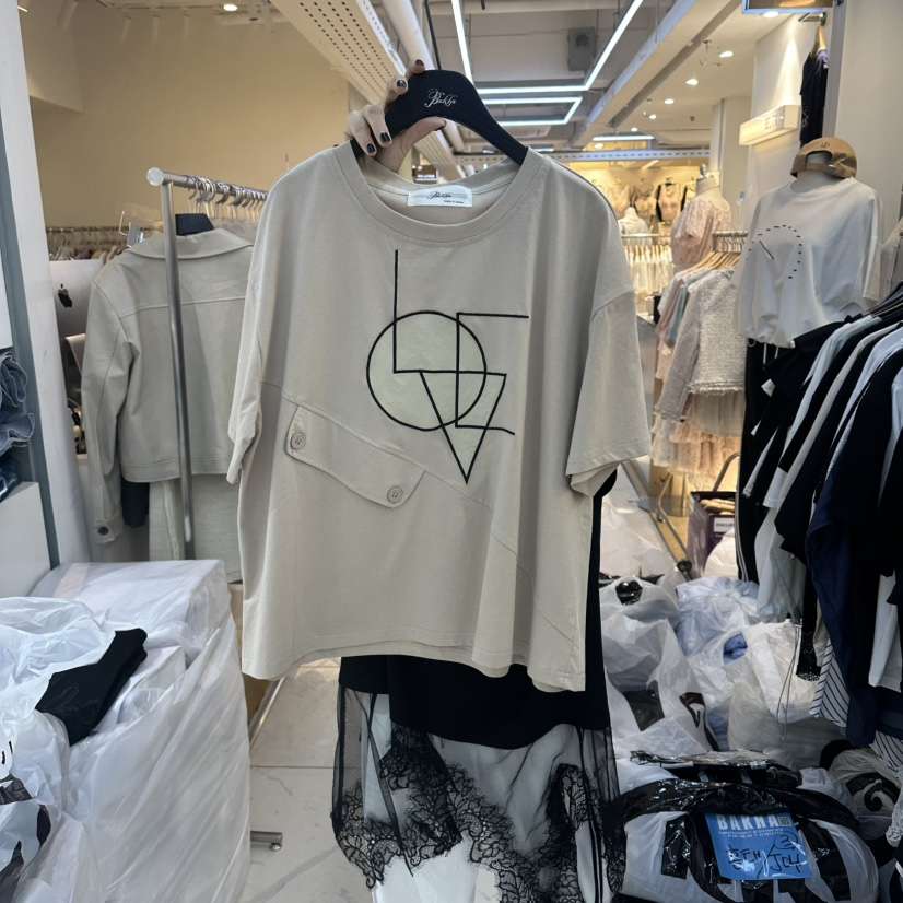 空韓國東大門代購女裝新款時尚熱賣休閑26春夏推薦人氣T恤BAKHAT恤