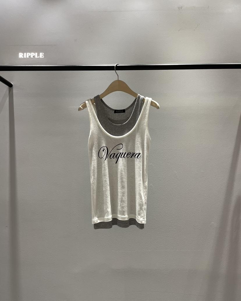 RIPPLE-P韓國東大門代購女士新款時尚推薦吊帶背心假兩件RIPPLE-P吊帶/背心