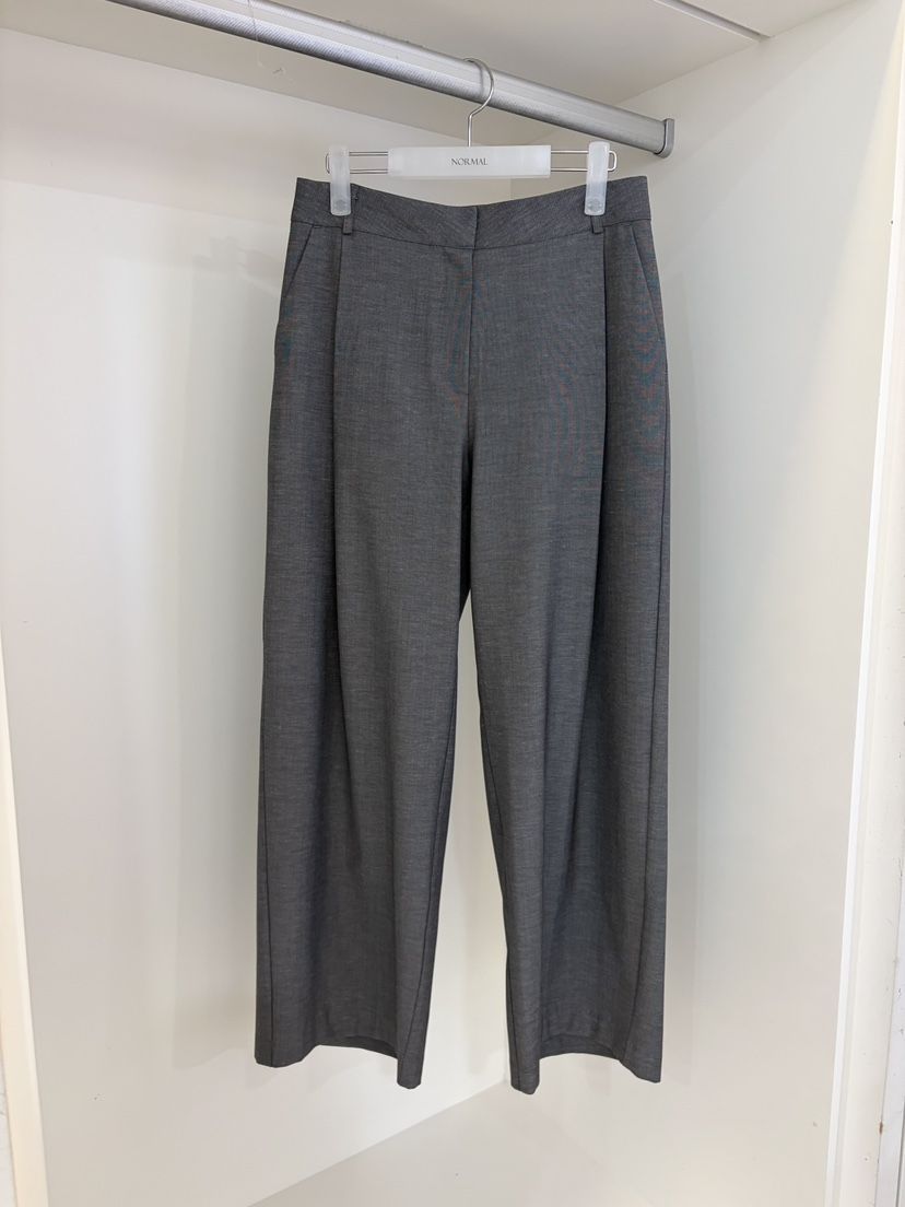 NORMAL韓國直郵女士新款人氣職業26春夏休閑褲亞麻布褶裥NORMAL休閑褲