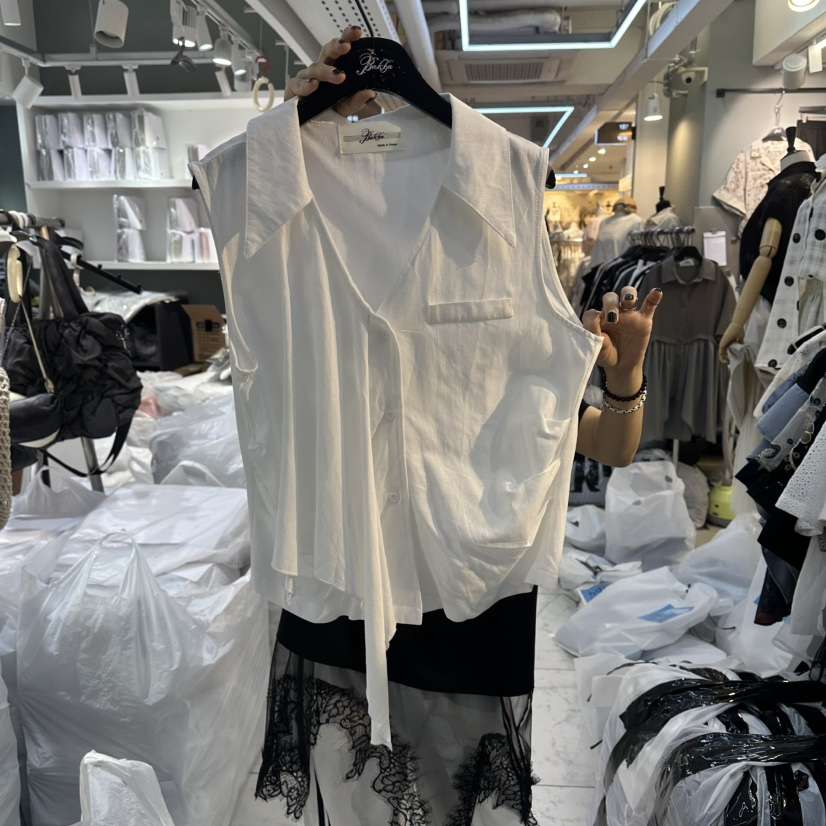 空韓國直郵女裝新款熱賣26春夏人氣推薦職業吊帶背心荷葉邊BAKHA吊帶/背心