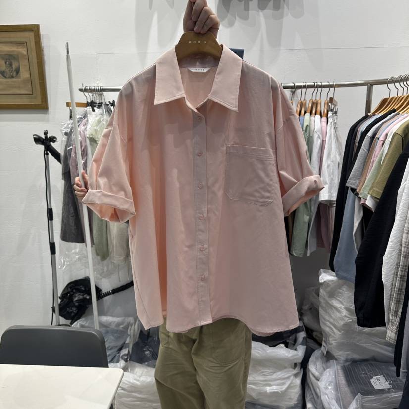 MODS-Q韓國代購女士新品職業人氣熱賣26春夏襯衫蕾絲衫寬松MODS-Q襯衫/蕾絲衫