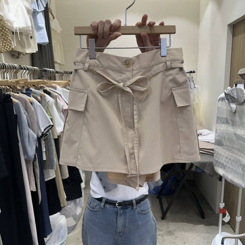 HOLYBANANA韓國直郵女裝新款休閑時尚26春夏熱賣短褲含腰繩groovy.H/HOLYBANANA短褲