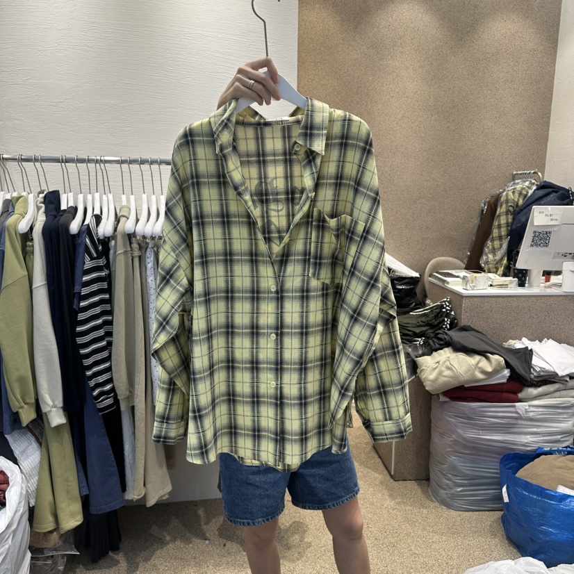 HEIL韓國直郵女士新款人氣26春夏休閑推薦襯衫蕾絲衫亞麻布HEIL襯衫/蕾絲衫