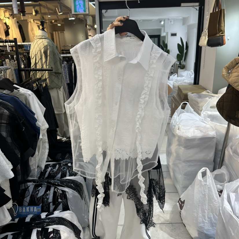 空東大門實拍韓國女士新款職業26春夏26夏季熱賣吊帶背心BAKHA吊帶/背心