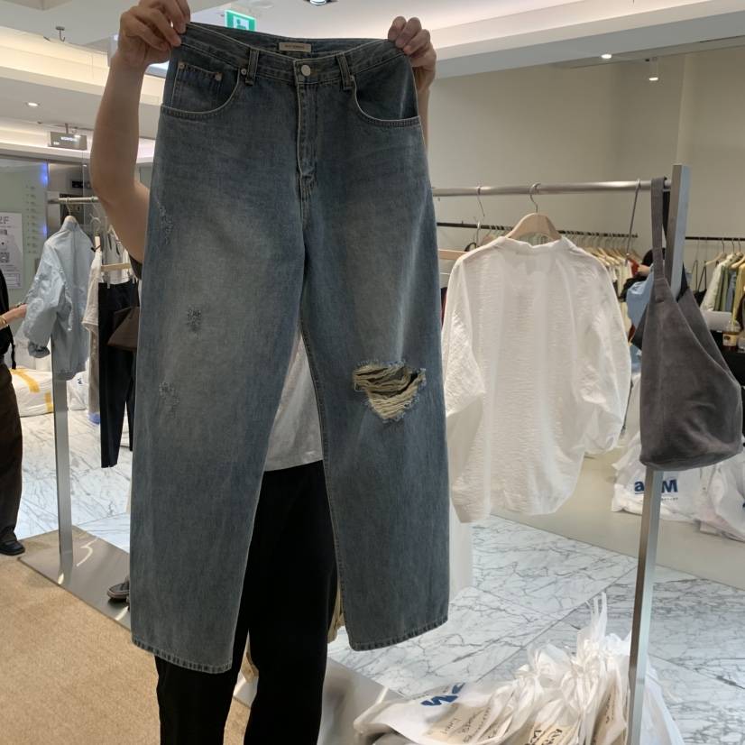 SELF SERVICE韓國直郵女裝新款時尚人氣26夏季26春夏牛仔褲SELF SERVICE牛仔褲