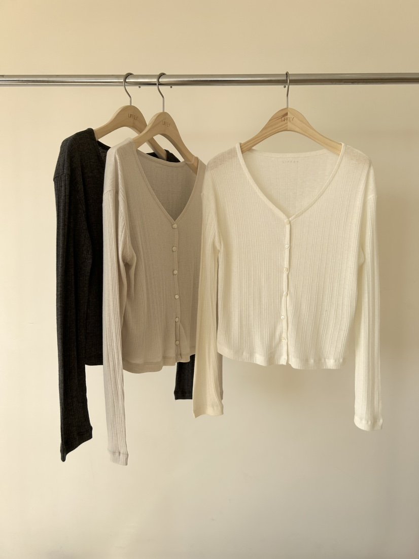 LIFFEY韓國直郵實拍女裝新品職業熱賣人氣長袖T恤棉質開衫LIFFEY長袖T恤